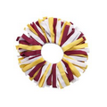 Spirit Pomchies  Ponytail Holder - Burgundy Red/Yellow Gold/White